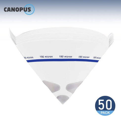 50 Pack of Fine Mesh Paper Paint Strainer with 190 Micron Filters